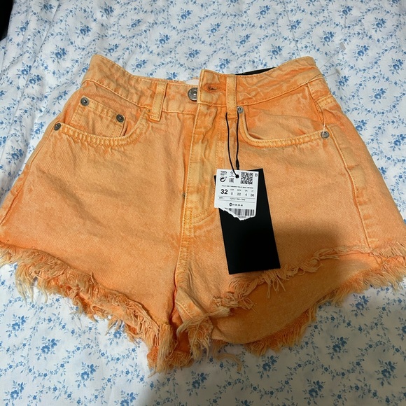 Stravidus denim orange acid shorts size 22 - Picture 2 of 3